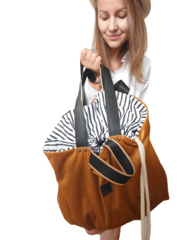 City bag sunset beż