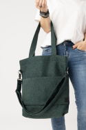 Torba shopper butelkowa zieleń MAXI