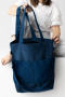 Torba shopper niebieski sztruks MAXI