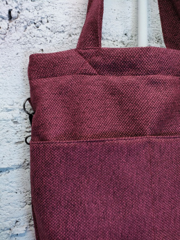 Torba shopper bordowa MAXI