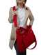 Torba shopper czerwona MIDI FOLK