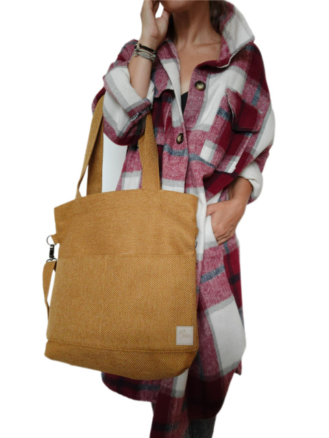 Torba shopper miodowa MIDI Torba shopper miodowa MIDI