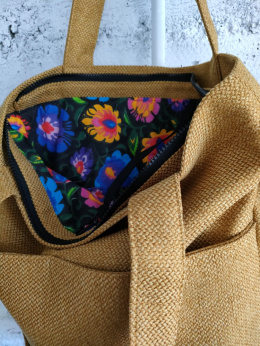 Torba shopper miodowa MIDI FOLK