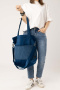 Torba shopper niebieski sztruks MAXI FOLK