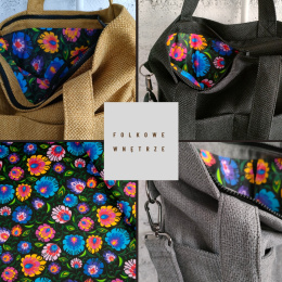 Torba shopper szara MIDI FOLK