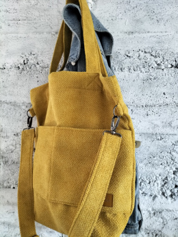 Torba shopper żółta MAXI FOLK