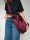 Torba shopper bordowa MAXI FOLK