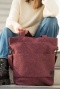 Torba shopper bordowa MAXI FOLK
