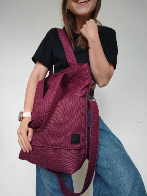 Torba shopper bordowa MAXI Torba shopper bordowa MAXI
