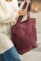 Torba shopper bordowa MAXI