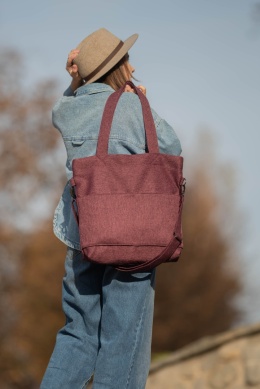 Torba shopper bordowa MIDI
