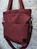 Torba shopper bordowa MIDI FOLK