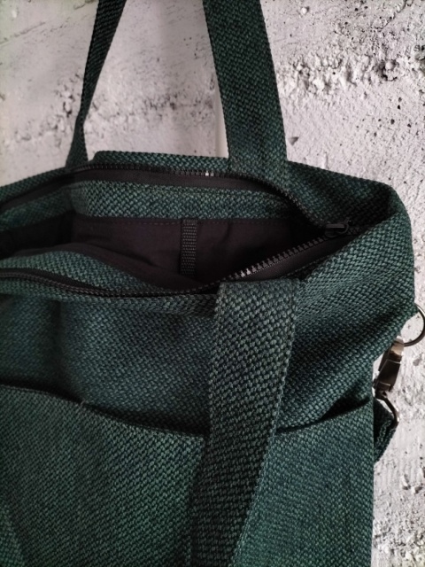 Torba shopper butelkowa zieleń MAXI