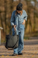 Torba shopper czarna MIDI