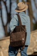 Torba shopper czekoladowa MAXI FOLK