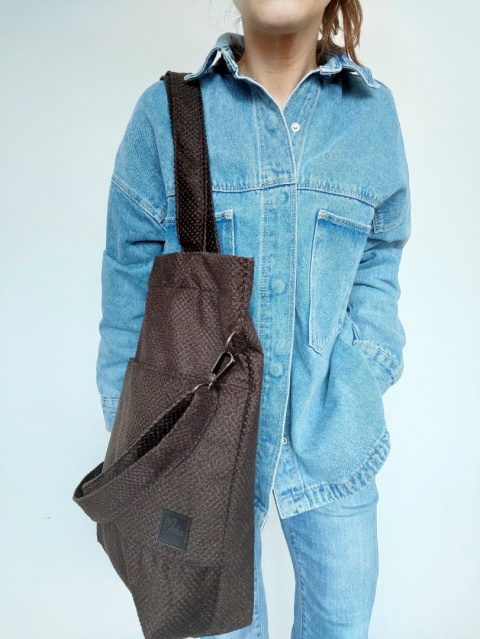 Torba shopper czekoladowa MAXI