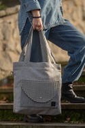 Torba Pocket Bag szara pepitka