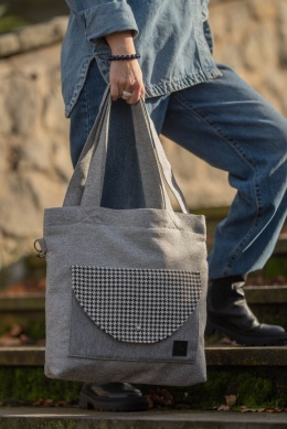 Torba Pocket Bag szara pepitka