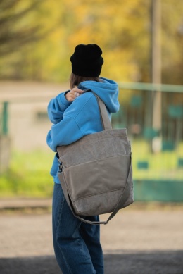 Torba shopper gołębi beż MAXI