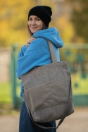 Torba shopper gołębi beż MAXI