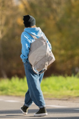 Torba shopper gołębi beż MAXI