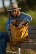 Torba shopper miodowa MAXI FOLK