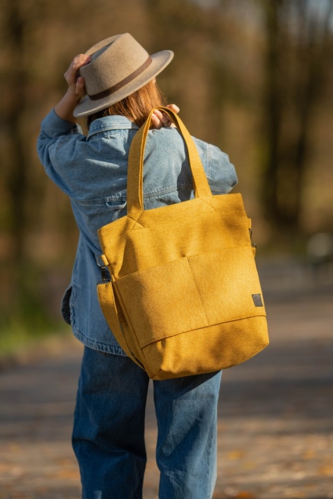 Torba shopper miodowa MIDI