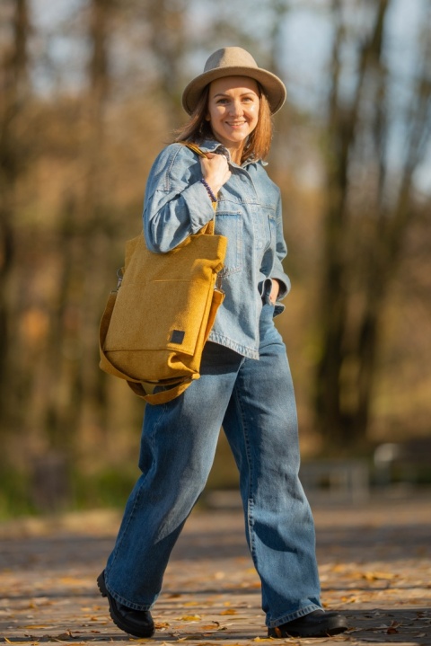 Torba shopper miodowa MIDI