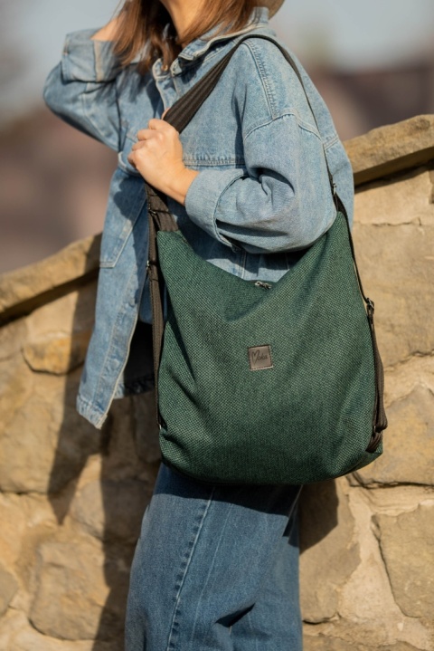 Torebko-plecak EasyBAG butelkowa zieleń