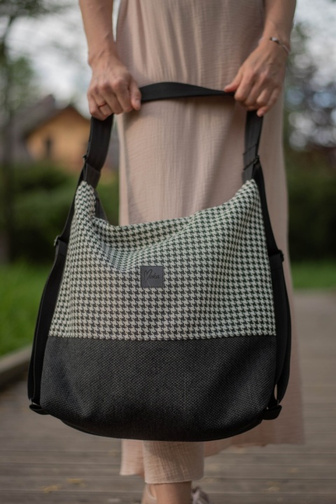 Torebko-plecak EasyBAG czarna pepitka