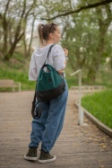 Torebko-plecak EasyBAG czarny szmaragd