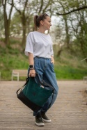 Torebko-plecak EasyBAG czarny szmaragd