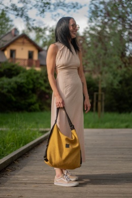 Torebko-plecak EasyBAG miodowa plecionka